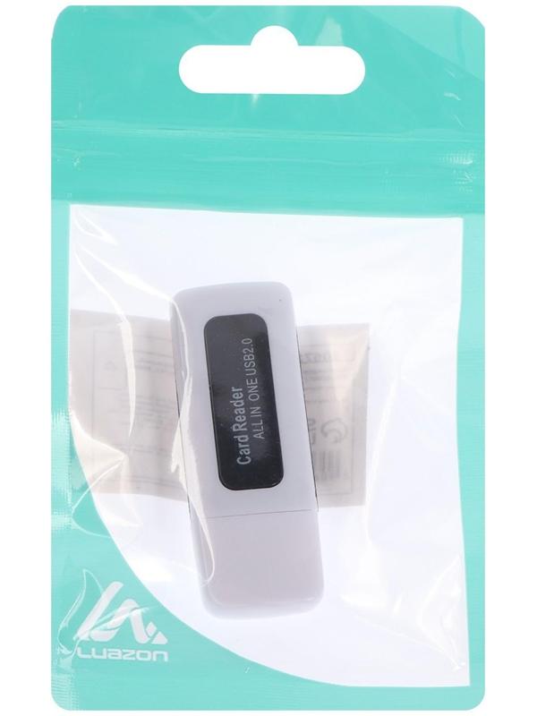 Картридер LuazON V-921, универсальный, SD/SDHC/SDXC/microSD(TF)/MS/MS Duo/M2, МИКС