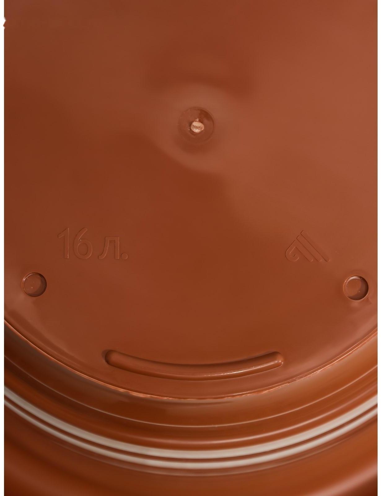 Горшок с поддоном «Виола», 16 л, цвет коричневый
