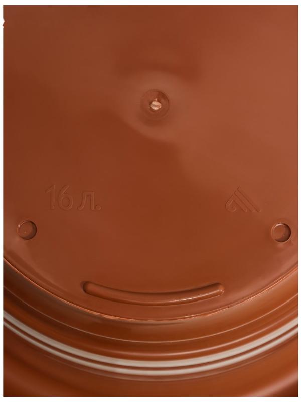 Горшок с поддоном «Виола», 16 л, цвет коричневый