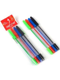 Набор ручек шариковых, 4 цвета