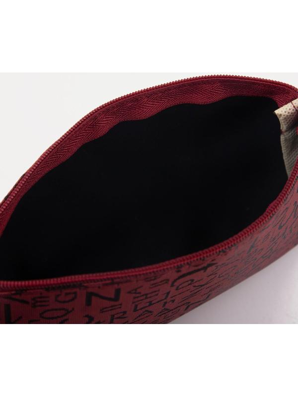 Косметичка на молнии, цвет бордовый