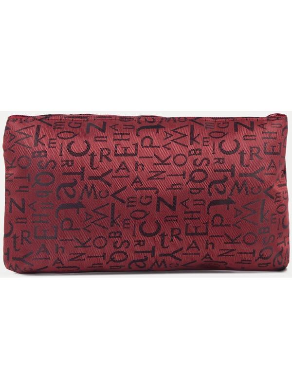 Косметичка на молнии, цвет бордовый