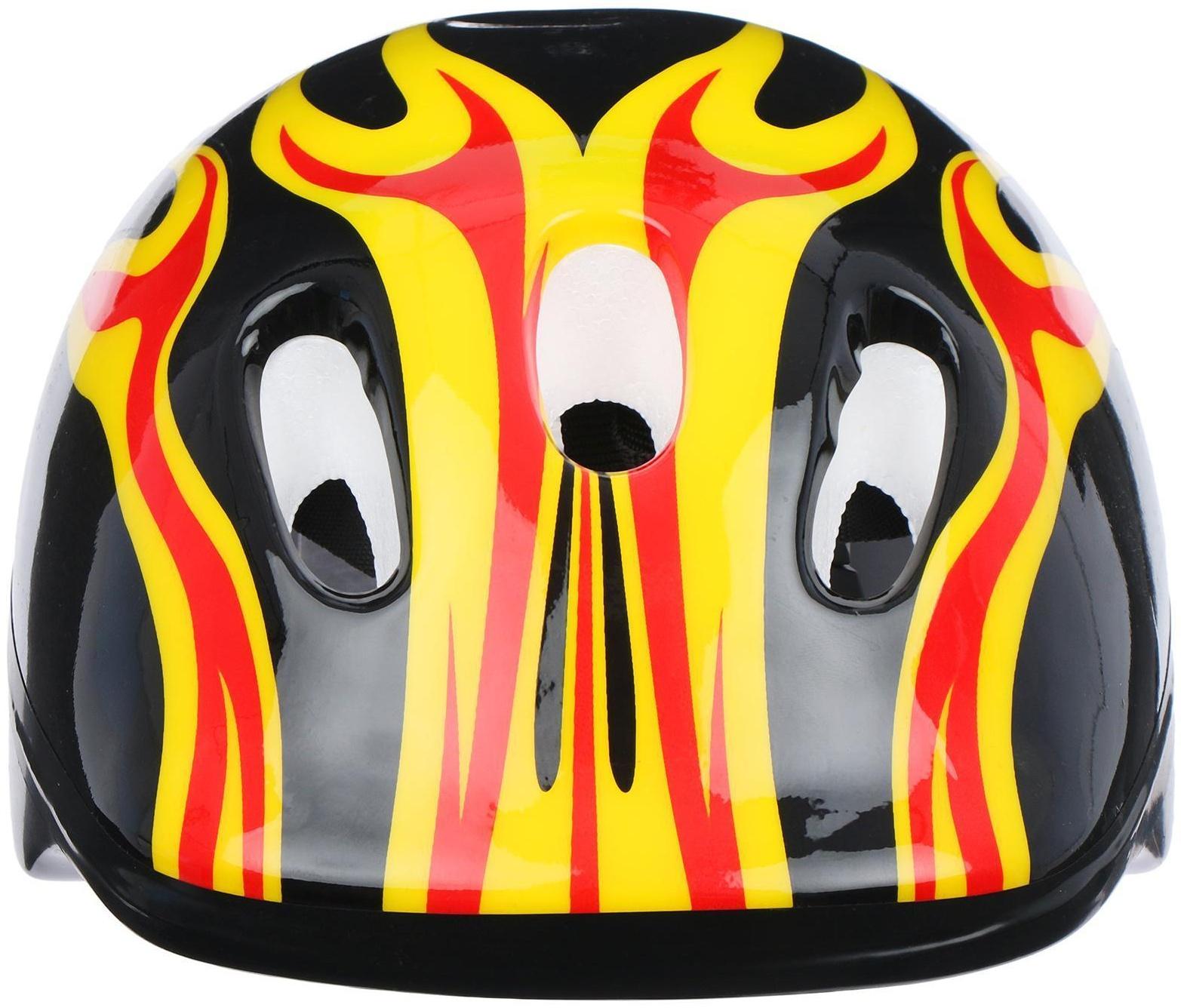 Шлем защитный детский OT-H6, обхват 52-54 см, цвет чёрный