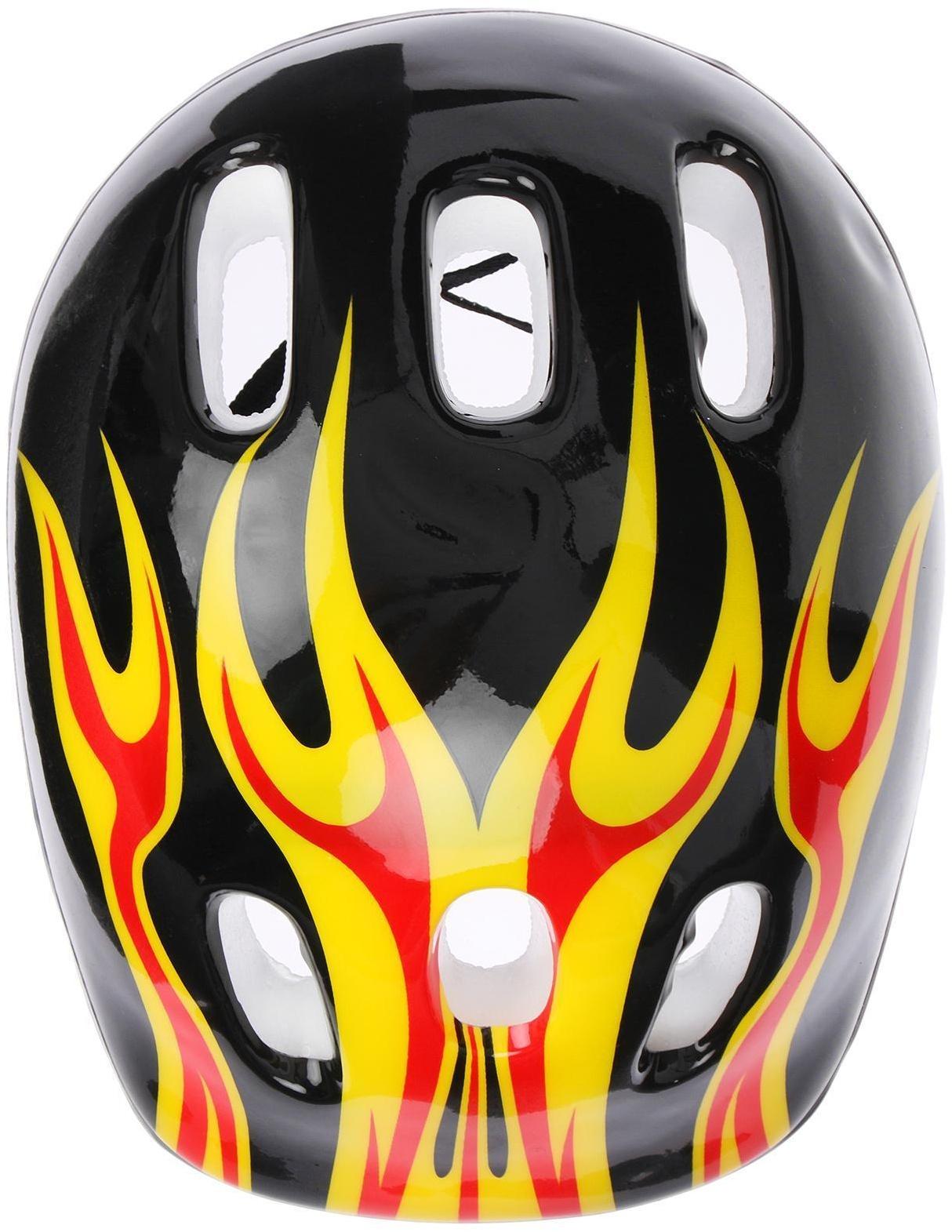 Шлем защитный детский OT-H6, обхват 52-54 см, цвет чёрный