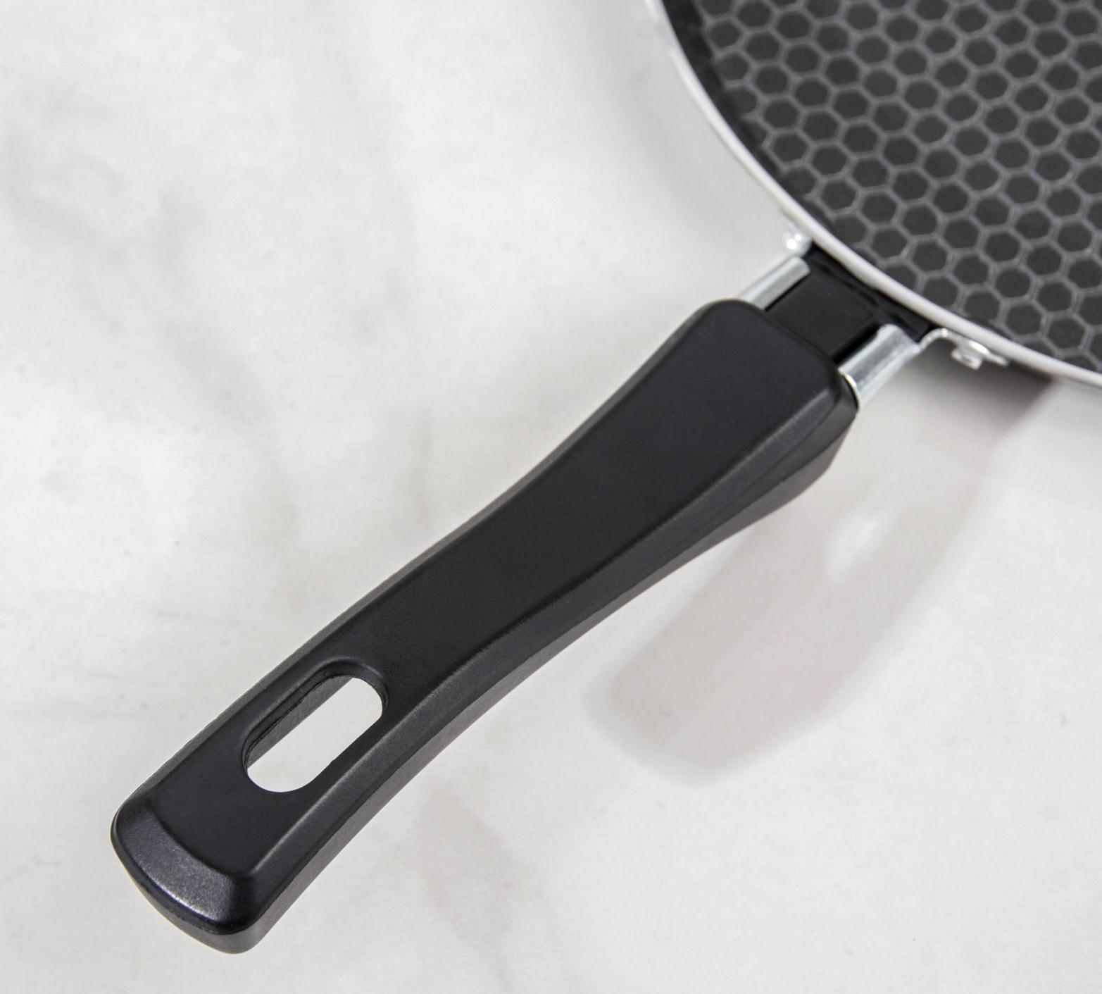 Сковорода блинная Discovery, d=22 см, пластиковая ручка, антипригарное покрытие, цвет серый