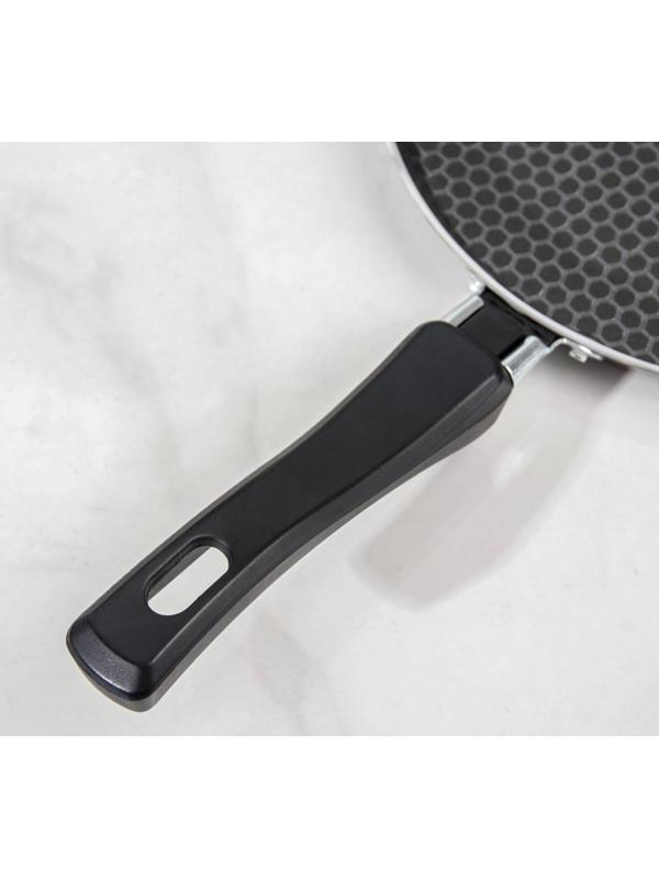 Сковорода блинная Discovery, d=22 см, пластиковая ручка, антипригарное покрытие, цвет серый