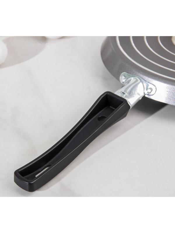 Сковорода блинная Discovery, d=22 см, пластиковая ручка, антипригарное покрытие, цвет серый