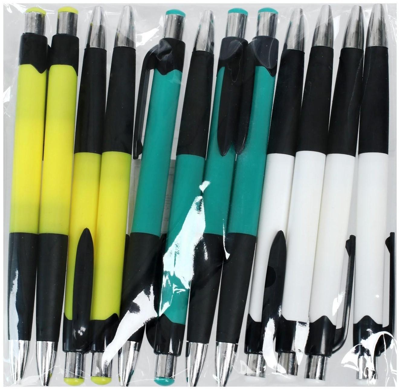 Ручка шариковая Calligrata, автоматическая, 0.5 мм, с резиновым держателем, стержень синий, МИКС