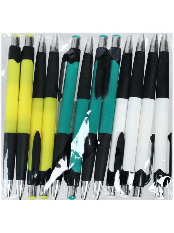 Ручка шариковая Calligrata, автоматическая, 0.5 мм, с резиновым держателем, стержень синий, МИКС