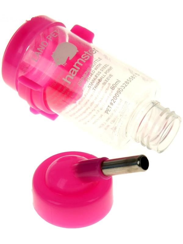 Поилка для грызунов 80 мл, 9 Х 4,5 см, микс цветов