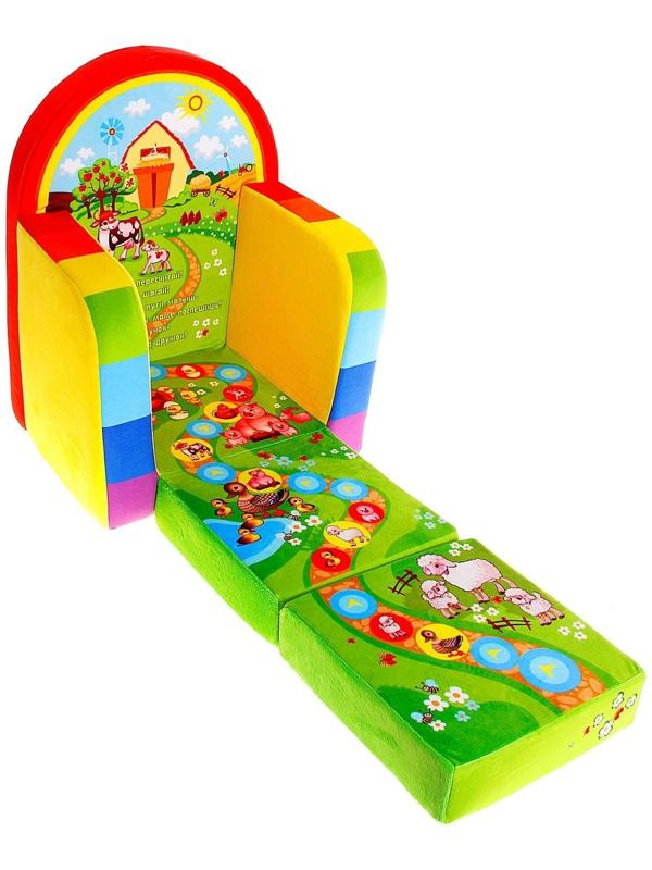 Мягкая игрушка «Кресло-кровать Ферма» с игральным кубиком
