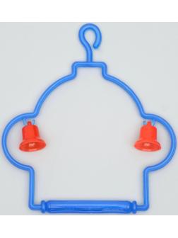 Качели с колокольчиками для птиц, 13 Х 12 см, микс цветов