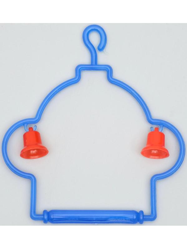 Качели с колокольчиками для птиц, 13 Х 12 см, микс цветов