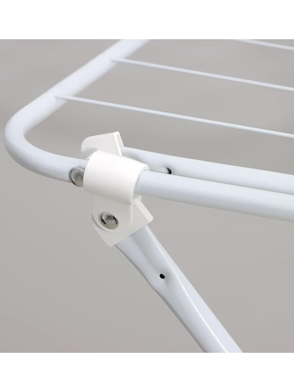 Сушилка для белья напольная складная Доляна, рабочая длина 16 м, цвет белый