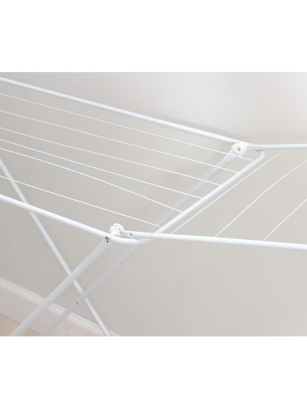 Сушилка для белья напольная складная Доляна, рабочая длина 16 м, цвет белый