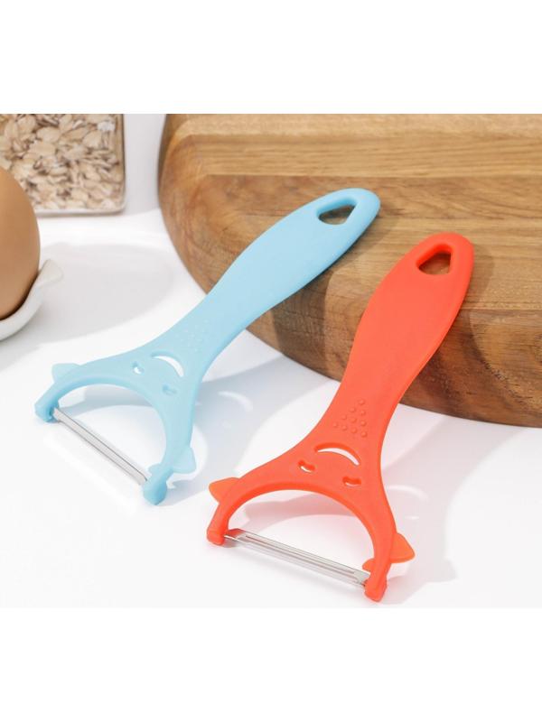 Овощечистка Доляна «Смайлик», 15 см, цвет МИКС