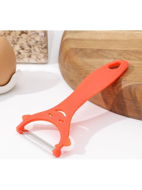 Овощечистка Доляна «Смайлик», 15 см, цвет МИКС