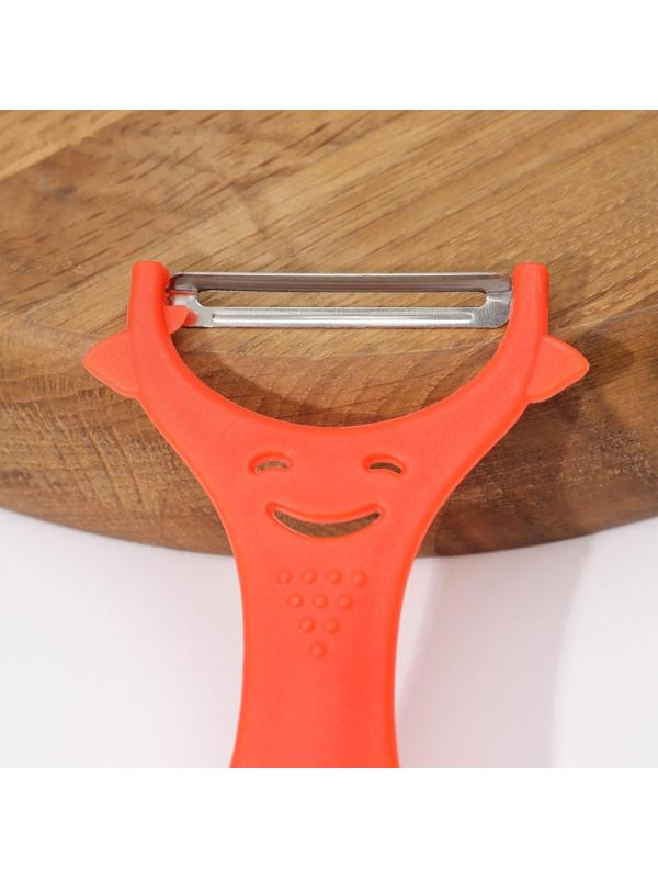 Овощечистка Доляна «Смайлик», 15 см, цвет МИКС