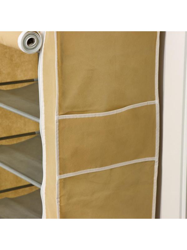 Обувница, 6 ярусов, 60×28×105 см, цвет МИКС