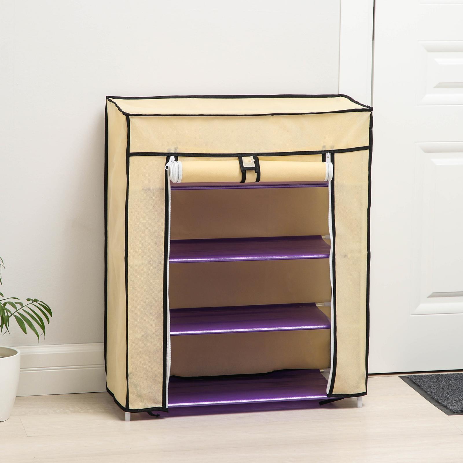 Обувница, 4 яруса, 60×30×72 см. / цвет Микс