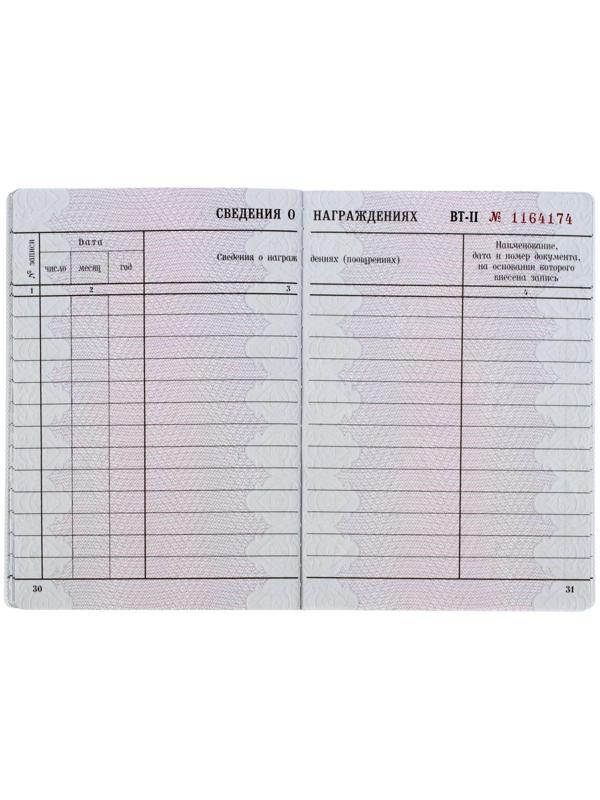 Вкладыш в трудовую книжку без голограммы