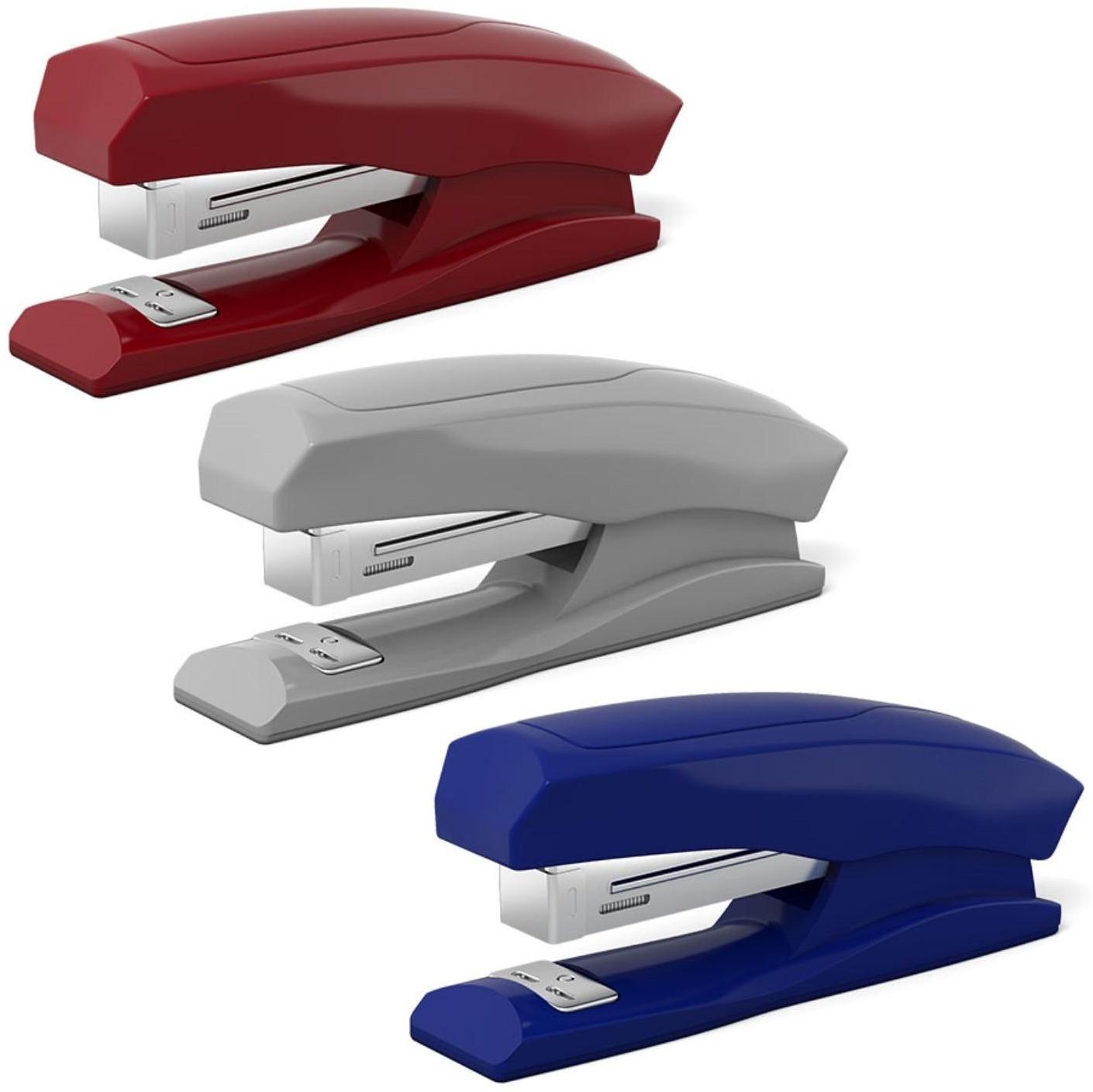 Степлер ErichKrause Elegance № 10, до 20 листов, встроенный антистеплер, МИКС