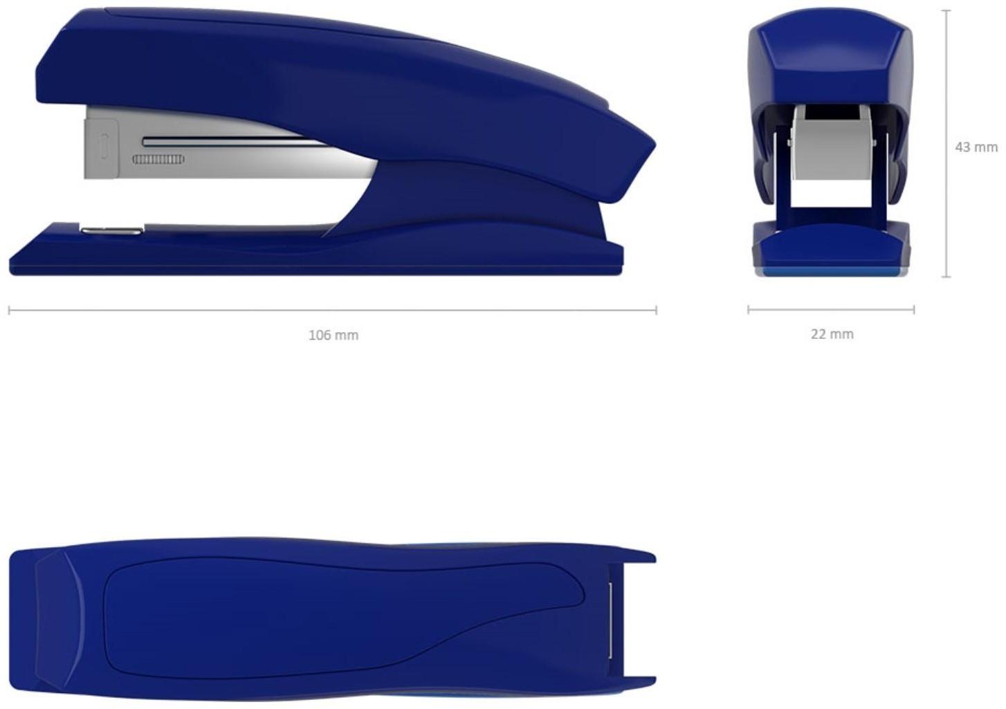 Степлер ErichKrause Elegance № 10, до 20 листов, встроенный антистеплер, МИКС