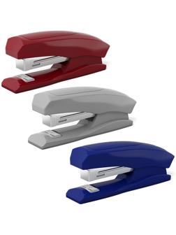 Степлер ErichKrause Elegance № 10, до 20 листов, встроенный антистеплер, МИКС