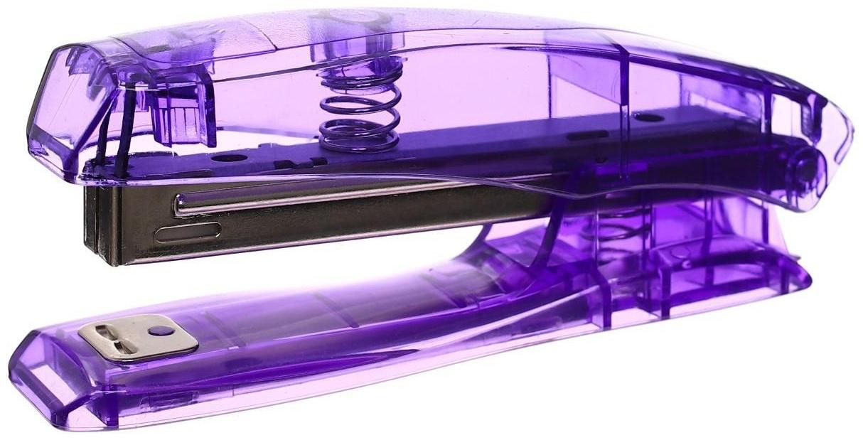 Степлер ErichKrause Elegance № 10, до 20 листов, встроенный антистеплер, МИКС