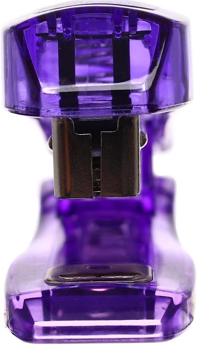 Степлер ErichKrause Elegance № 10, до 20 листов, встроенный антистеплер, МИКС