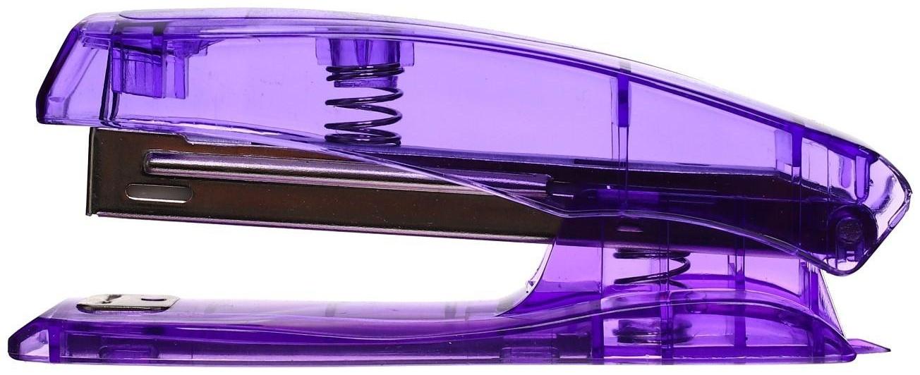 Степлер ErichKrause Elegance № 10, до 20 листов, встроенный антистеплер, МИКС