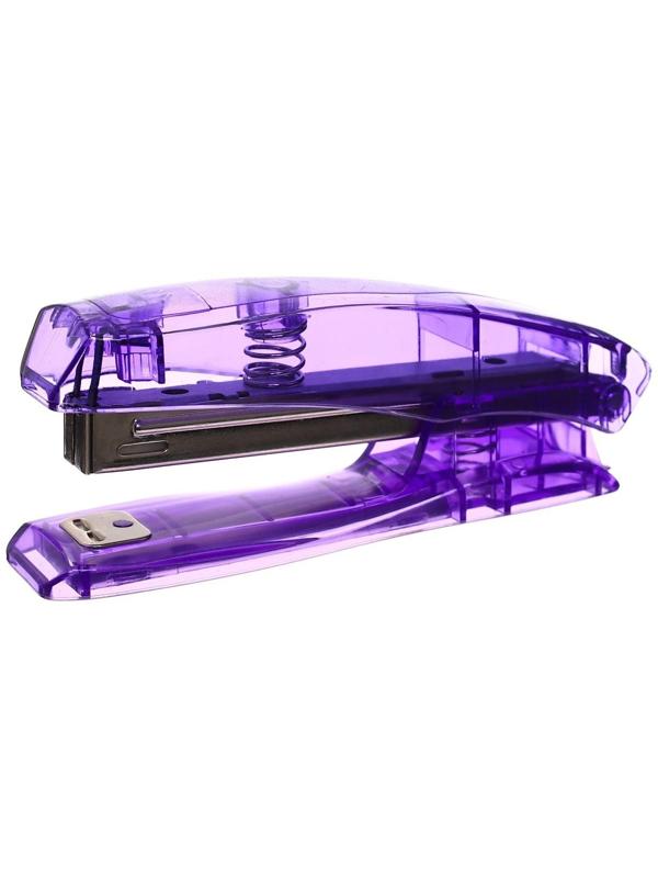 Степлер ErichKrause Elegance № 10, до 20 листов, встроенный антистеплер, МИКС