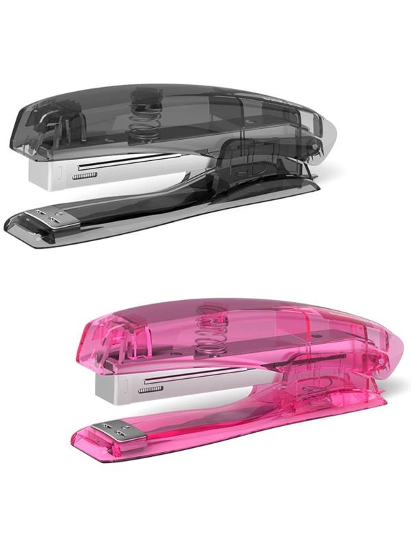 Степлер ErichKrause Elegance № 10, до 20 листов, встроенный антистеплер, МИКС