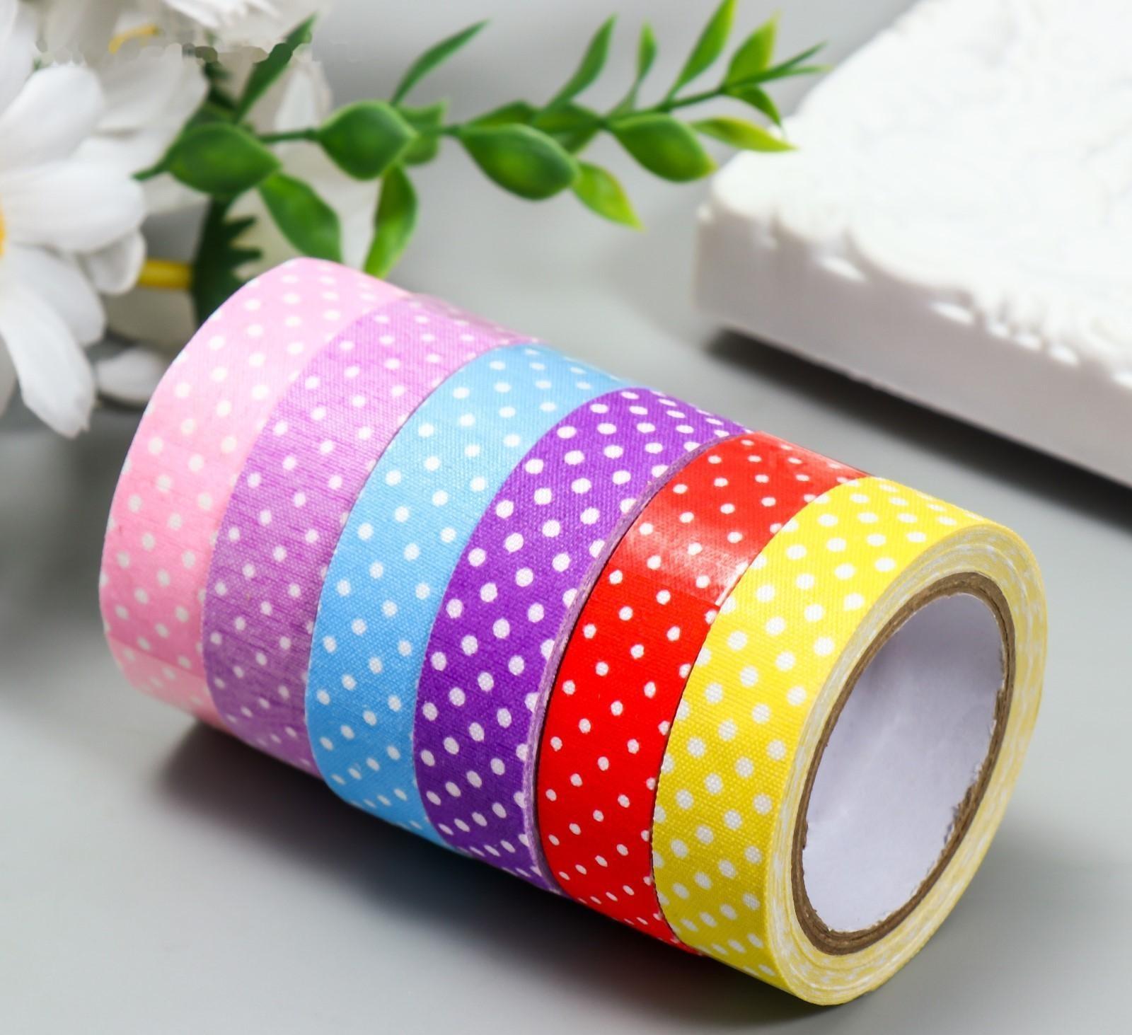 Клейкая лента декоративная текстиль 