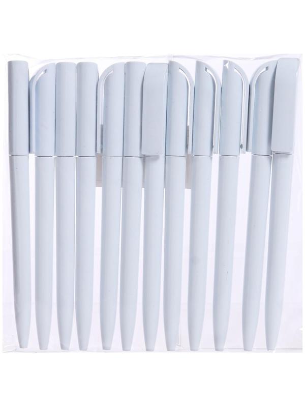 Ручка шариковая поворотная, 0.5 мм, стержень синий, белый корпус