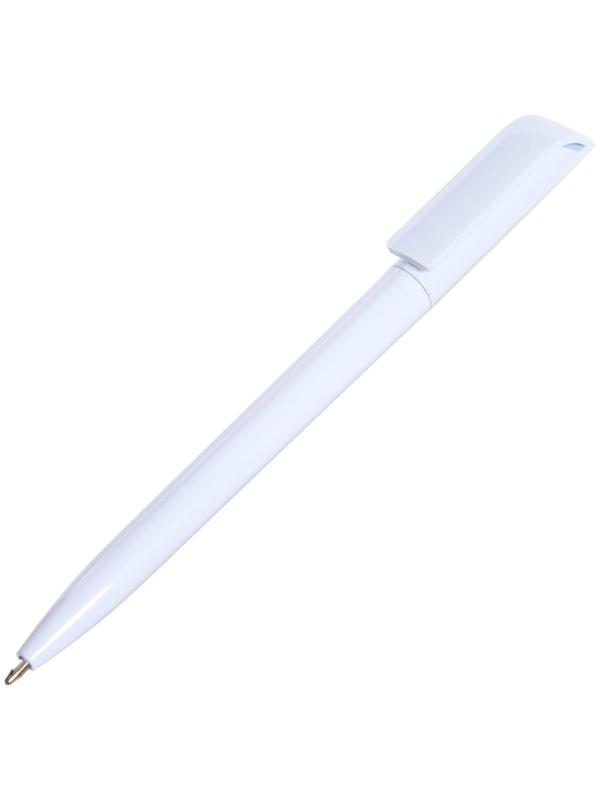 Ручка шариковая поворотная, 0.5 мм, стержень синий, белый корпус