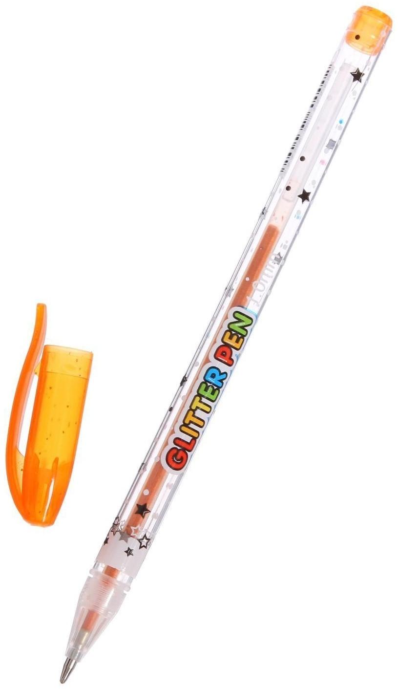 Набор гелевых ручек, 6 цветов, металлик, корпус с рисунком, в блистере на кнопке