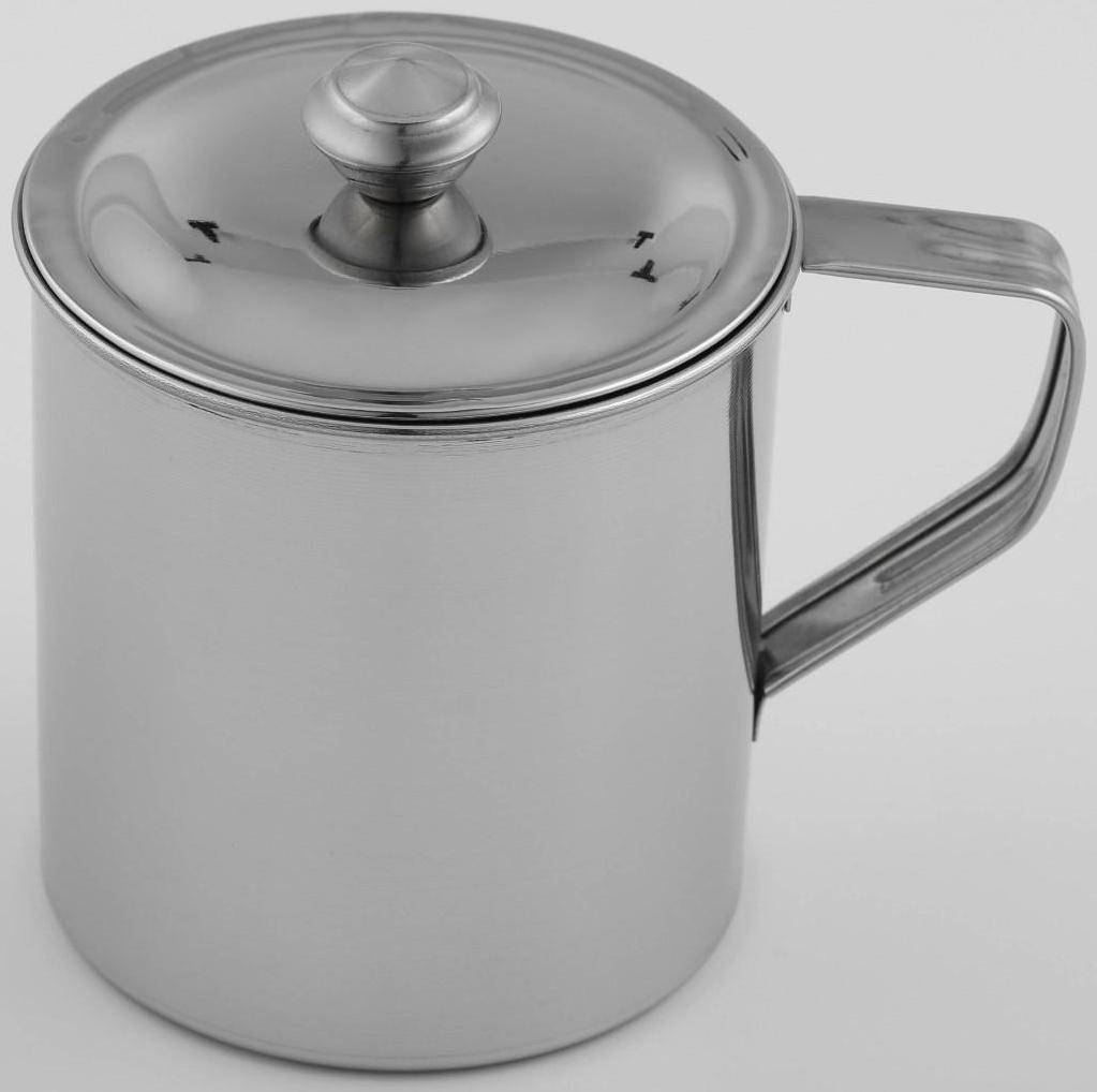 Кружка из нержавеющей стали Доляна «Тарун», 500 мл, 12×9×11 см, с крышкой