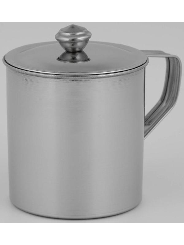 Кружка из нержавеющей стали Доляна «Тарун», 500 мл, 12×9×11 см, с крышкой