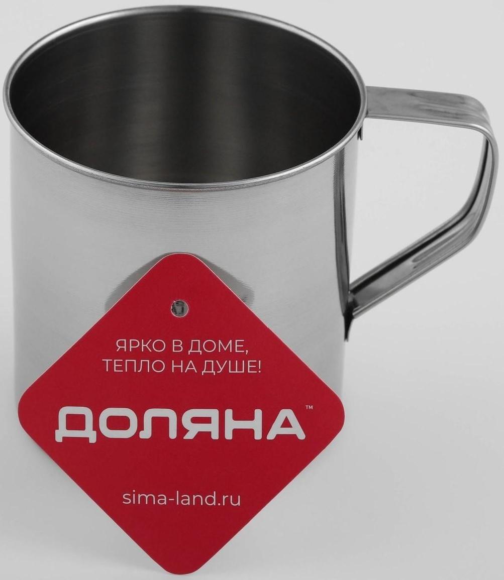 Кружка из нержавеющей стали Доляна, 500 мл, d=9 см