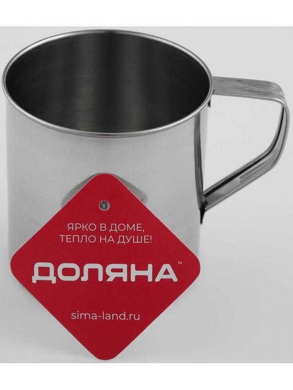 Кружка из нержавеющей стали Доляна, 500 мл, d=9 см
