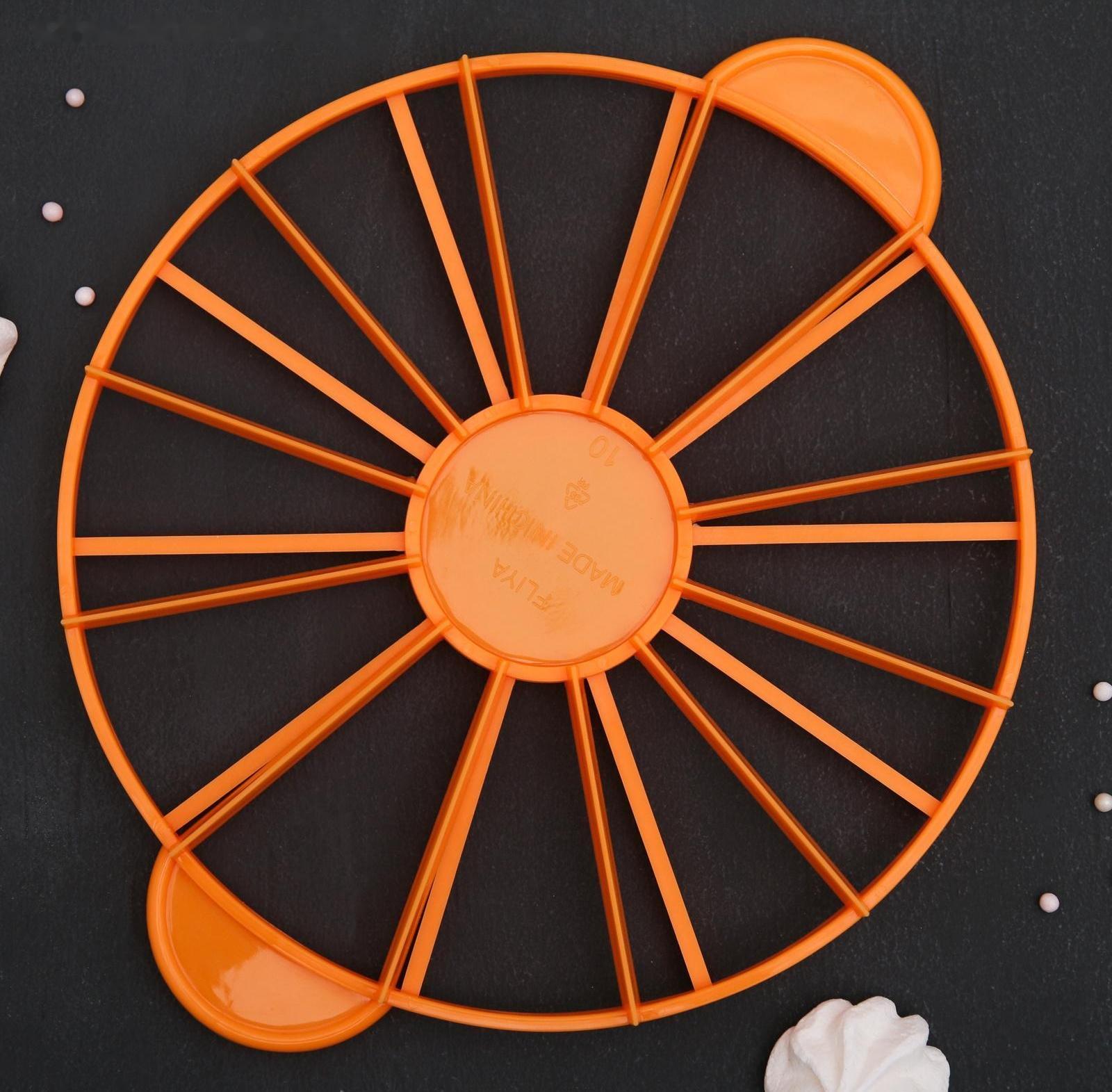 Делитель для торта пластиковый Доляна, 10/12 частей, 26,5 см, цвет МИКС