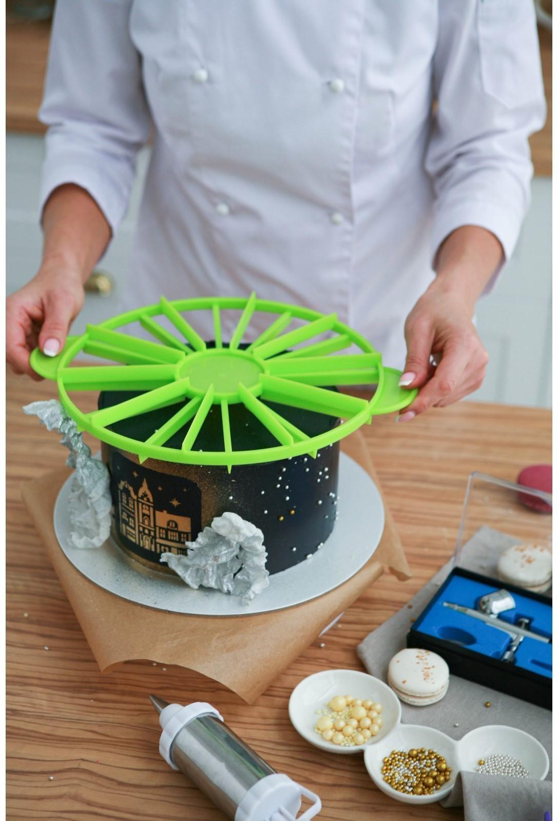 Делитель для торта пластиковый Доляна, 10/12 частей, 26,5 см, цвет МИКС