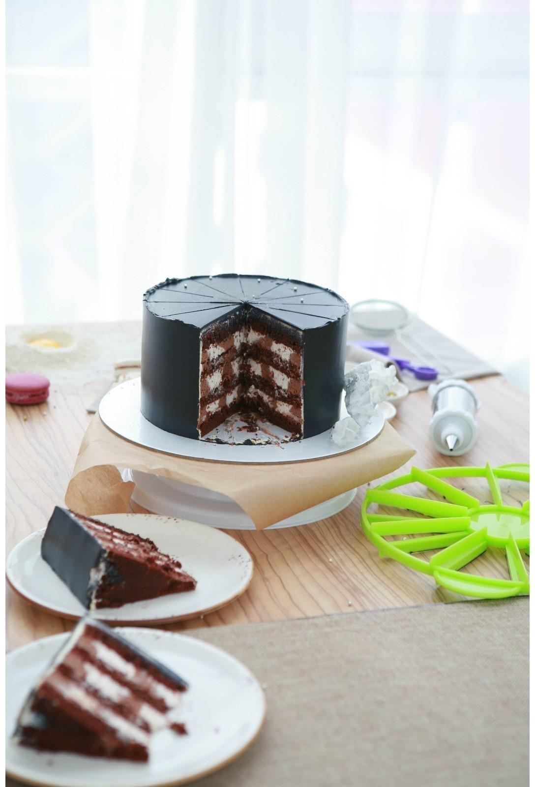 Делитель для торта пластиковый Доляна, 10/12 частей, 26,5 см, цвет МИКС