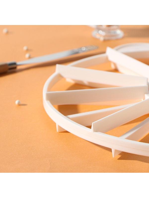 Делитель для торта пластиковый Доляна, 10/12 частей, 26,5 см, цвет МИКС