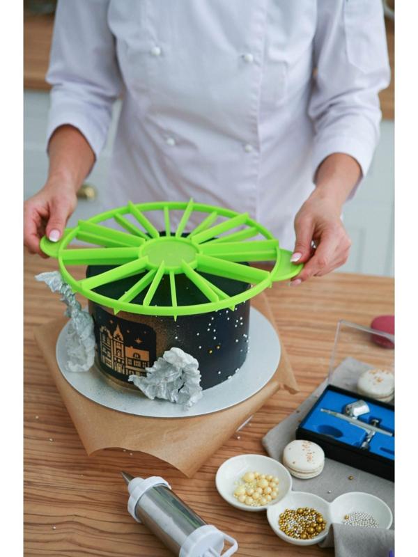 Делитель для торта пластиковый Доляна, 10/12 частей, 26,5 см, цвет МИКС