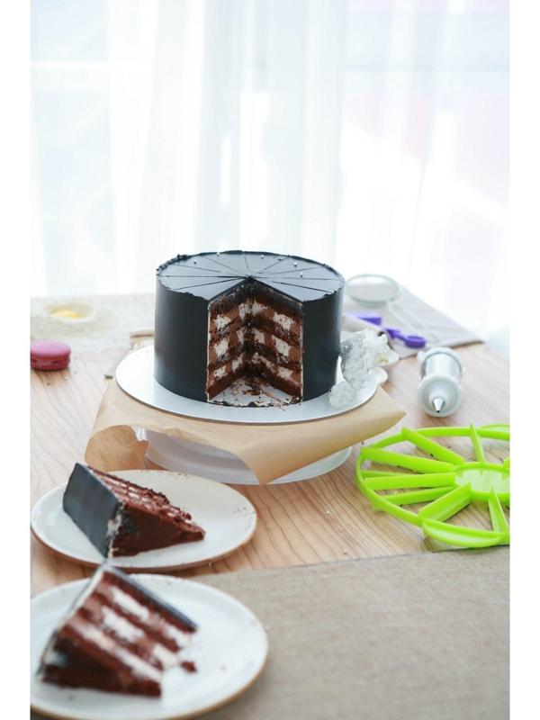 Делитель для торта пластиковый Доляна, 10/12 частей, 26,5 см, цвет МИКС