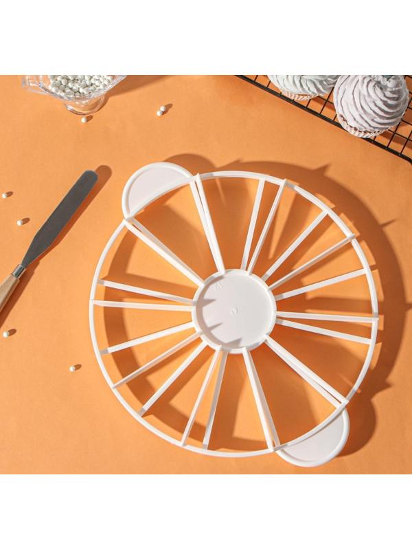 Делитель для торта пластиковый Доляна, 10/12 частей, 26,5 см, цвет МИКС