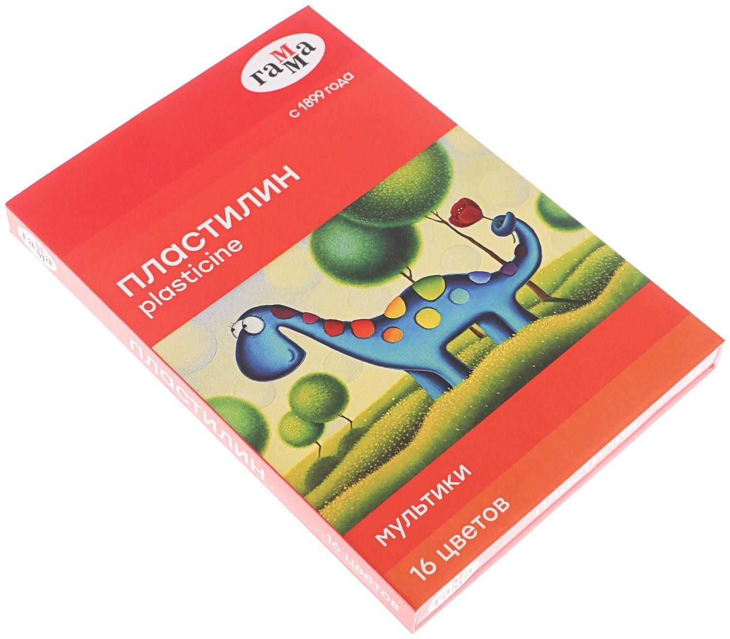 Пластилин 16 цветов 320 г, 