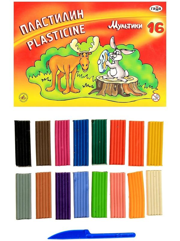 Пластилин 16 цветов 320 г, 